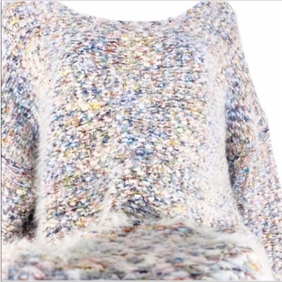 EASEL Multi pastel fuzzy sweater S/M - Picture 4 of 13